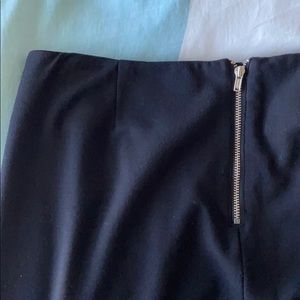 Black Zipper Mini Skirt